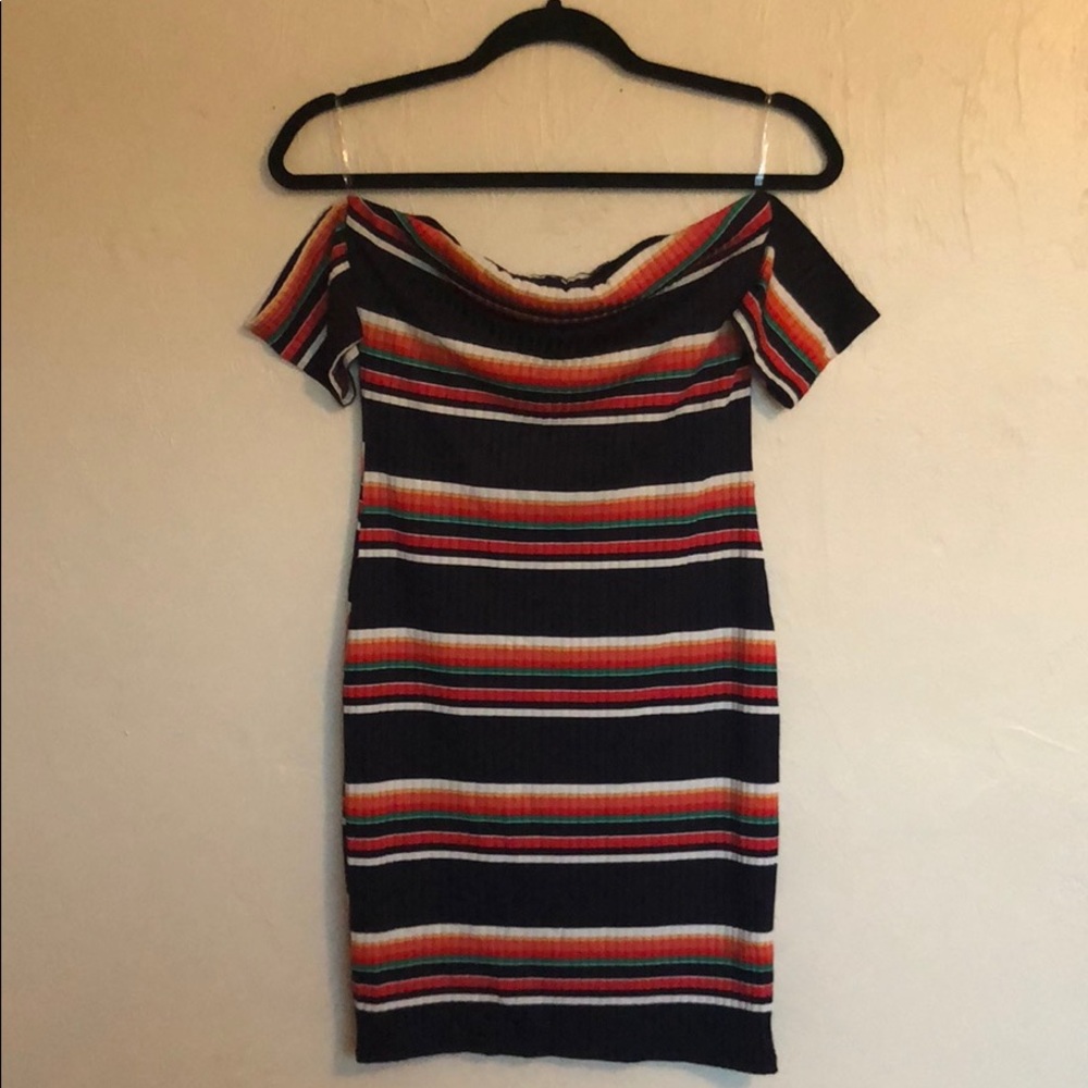 STRETCHY SUPER COMFY STRIPED DRESS